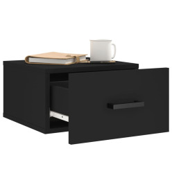 Table de chevet murale noir 35x35x20 cm
