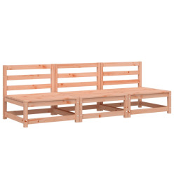 Canapés de jardin sans accoudoirs 3 pcs bois massif douglas
