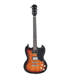 Guitare électrique pour débutants et sac marron et noir 4/4 39"