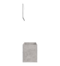 Ensemble de meubles de salle de bain 2 pcs Gris béton Aggloméré