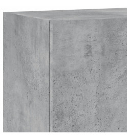 Armoires murales TV 5 pcs gris béton bois d'ingénierie