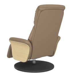 Fauteuil inclinable de massage repose-pieds cappuccino