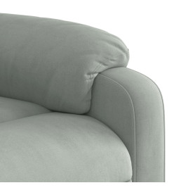 Fauteuil de massage inclinable Gris clair Velours