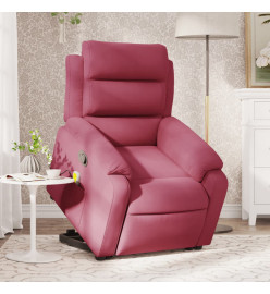 Fauteuil de massage inclinable Rouge bordeaux Velours