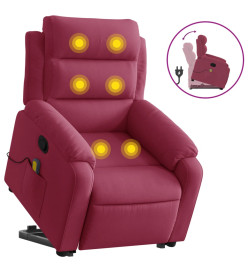 Fauteuil de massage inclinable Rouge bordeaux Velours