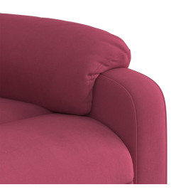 Fauteuil de massage inclinable Rouge bordeaux Velours