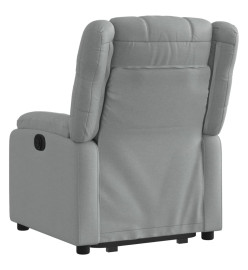 Fauteuil inclinable électrique gris clair tissu