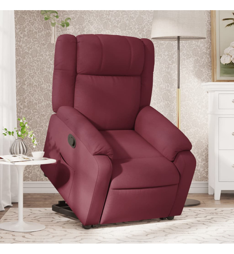 Fauteuil inclinable rouge bordeaux tissu