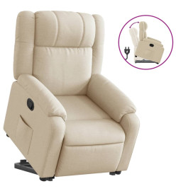 Fauteuil inclinable Crème Tissu