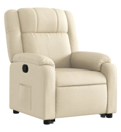 Fauteuil inclinable Crème Tissu