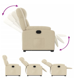 Fauteuil inclinable Crème Tissu