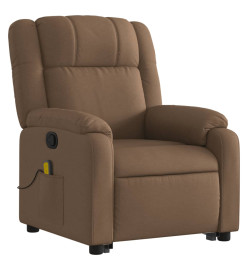 Fauteuil de massage inclinable Marron Tissu