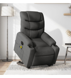 Fauteuil inclinable de massage électrique Gris foncé Tissu