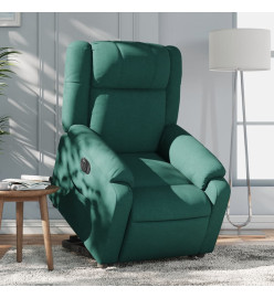 Fauteuil inclinable électrique vert foncé tissu