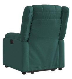 Fauteuil inclinable électrique vert foncé tissu