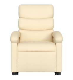 Fauteuil inclinable de massage électrique Crème Tissu