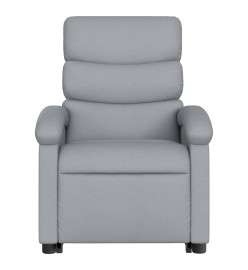 Fauteuil inclinable de massage électrique Gris clair Tissu