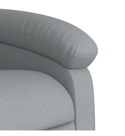 Fauteuil inclinable de massage électrique Gris clair Tissu