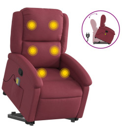 Fauteuil inclinable de massage Rouge bordeaux Tissu