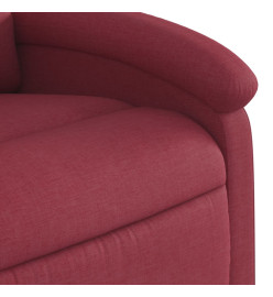 Fauteuil inclinable de massage Rouge bordeaux Tissu