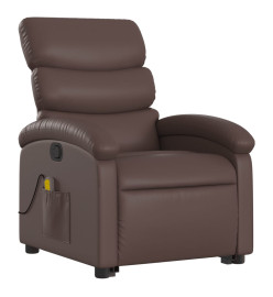 Fauteuil inclinable de massage Marron Similicuir