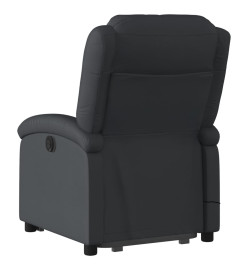 Fauteuil inclinable de massage électrique noir cuir véritable