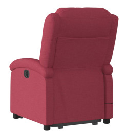 Fauteuil inclinable de massage électrique Rouge bordeaux Tissu