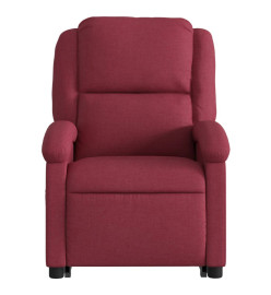 Fauteuil inclinable de massage électrique Rouge bordeaux Tissu