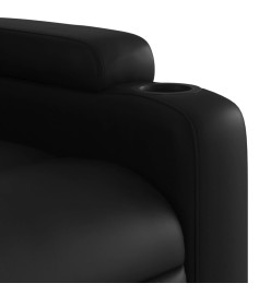 Fauteuil inclinable de massage Noir Similicuir