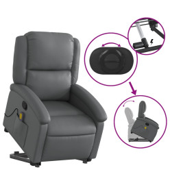 Fauteuil inclinable de massage Gris Similicuir