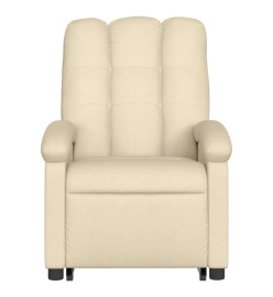 Fauteuil inclinable de massage Crème Tissu