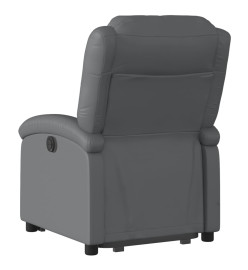 Fauteuil inclinable électrique gris similicuir