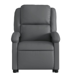 Fauteuil inclinable électrique gris similicuir