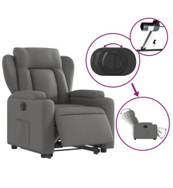 Fauteuil inclinable électrique gris foncé tissu