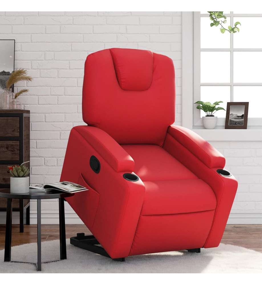 Fauteuil inclinable Rouge Similicuir