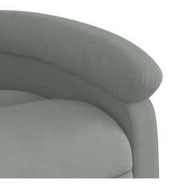 Fauteuil inclinable de massage électrique gris clair velours