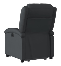 Fauteuil inclinable noir cuir véritable