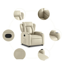 Fauteuil inclinable Crème Similicuir