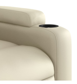 Fauteuil inclinable Crème Similicuir