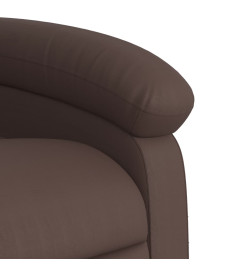 Fauteuil inclinable électrique marron similicuir