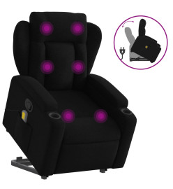 Fauteuil de massage inclinable Noir Tissu