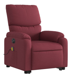 Fauteuil inclinable de massage électrique Rouge bordeaux Tissu