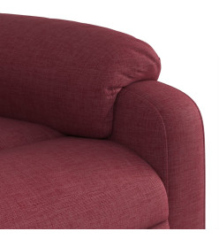 Fauteuil inclinable de massage électrique Rouge bordeaux Tissu