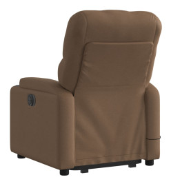 Fauteuil inclinable de massage électrique Marron Tissu