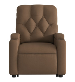 Fauteuil inclinable de massage électrique Marron Tissu