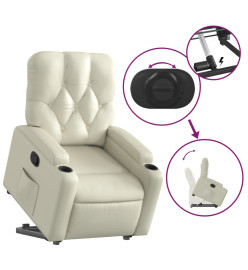 Fauteuil inclinable Crème Similicuir