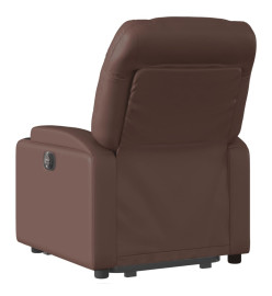 Fauteuil inclinable de massage électrique marron similicuir