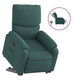 Fauteuil inclinable électrique vert foncé tissu