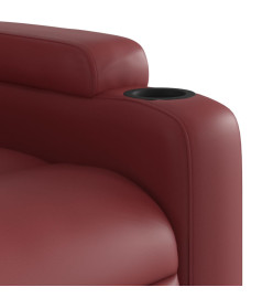 Fauteuil inclinable de massage Rouge bordeaux Similicuir