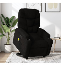 Fauteuil inclinable de massage électrique Noir Tissu